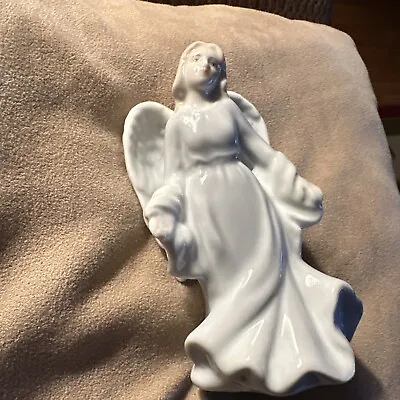 Vintage “K's Collection” Porcelain Light Blue And White Angel Figurine • $13