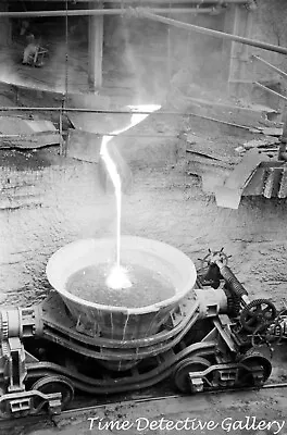 Tapping Slag In Steel Mill Pittsburgh Pennsylvania -1938- Vintage Photo Print • $10