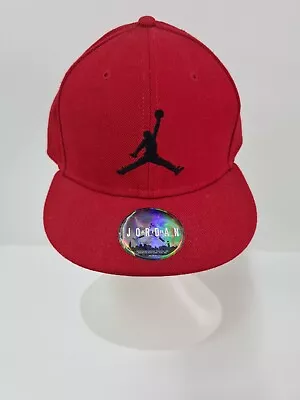 Michael Jordan FLEXI FIT Air Jordan Red Hat Cap Size 7.5 + Free Tracked Postage • $174.95