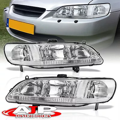 Chrome Clear OE Style Replacement Head Lights Lamps For 1998-2002 Honda Accord • $74.99