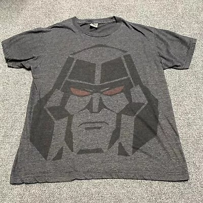 Vintage Y2K Transformers Megatron Big Face Changes Gray Mens Medium T-Shirt • $15.99