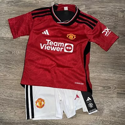 Man United 23/24 Home Kids Age 3-4 Brand New Full Kit Without Socks • £15.99