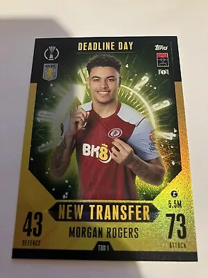 Match Attax Extra 2024 Update Morgan Rogers Aston Villa  New Transfer Deadline • £3.75