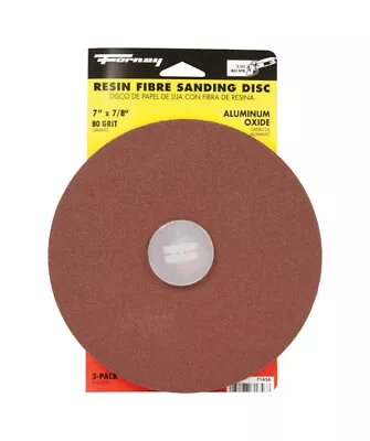 Forney  7 In. Aluminum Oxide  Adhesive  Sanding Disc  80 Grit 3 Pk • $8.95