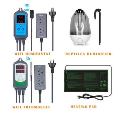 $29.99 • Buy Wifi Humidity Temp Controller Humidistats Thermostat Reptile Humidifier Heat Mat