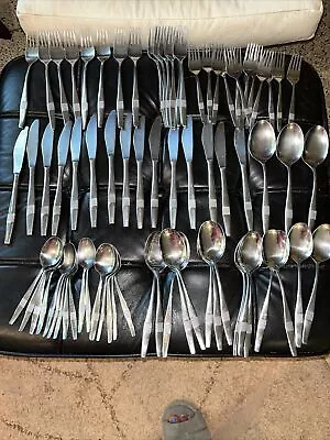 Vintage Sola Holland Flatware 76 Pieces MCM 12+ Place Setting & Serving EUC • $150