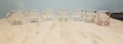 7x Mini Beer Mug Shot Glass Toothpick Holder 2  Tall Clear Glass (SET OF 7) • $9.82