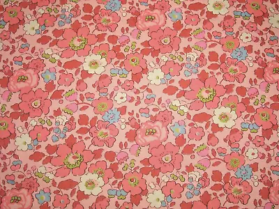 Liberty Tana Lawn Cotton Fabric Betsy Shona Heath Coral &  Pink -33cm X 25cm • £4.15