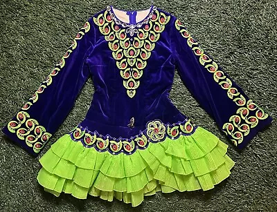 Irish Dance Solo Dress By Siopa Rince Teo Approx. Size 10 Purple And Yellow • $200