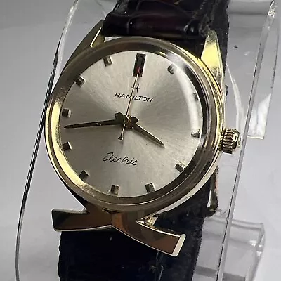 Vintage 1961 Engraved Hamilton 14 Karat Gold Electric Watch - FOR PARTS / REPAIR • $795