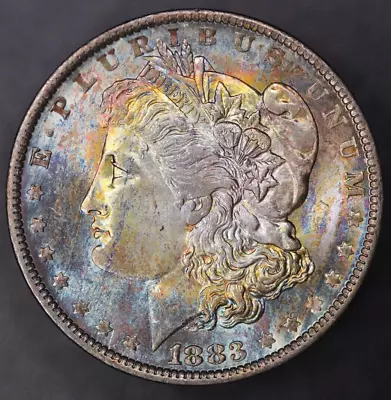 1883 O Morgan Silver Dollar BU Fresh From An Original Collection-TONED-LOT 5673 • $388.88