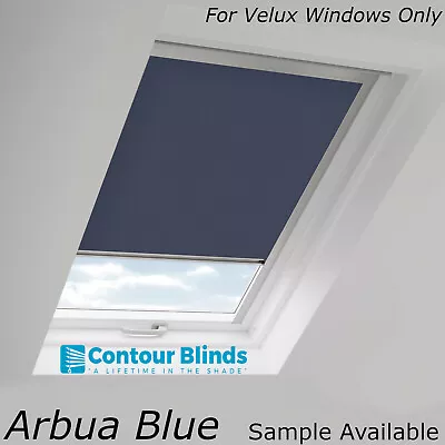 Navy Blue Blackout Fabric Skylight  Blinds Made For All Velux® Roof Windows  • £0.99