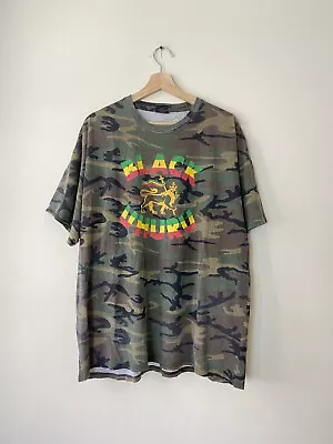 Vintage Black Uhuru Official Jamaica Reggae Music Camo Tee Shirt XL/XXL • $24