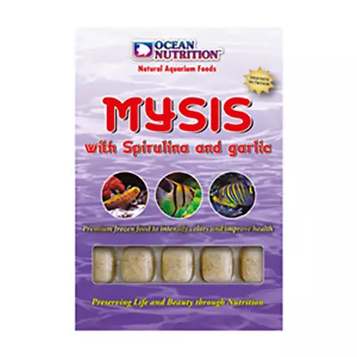 Frozen Fish Food-Mysis With Spirulina & Garlic-6 X 100g Packs • £22.99