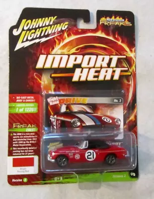 Johnny Lightning Street Freaks Import Heat Red 1963 MG MGB ~ Right Hand Drive 3A • $10.98
