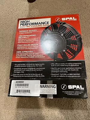 Spal High Performance Electric Cooling Fan #30100392 Slim 9” 12v 31a 590cfm Pull • $50