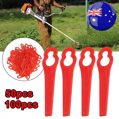 50 Plastic Blades Grass Trimmer Blade For Ozito Kuller Bosh Garden Weed Lawn MEL • $4.96