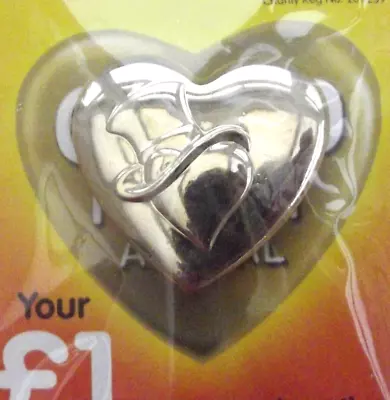 Variety Club Charity 2006 Gold Tone Heart Badge Carded & Bagged • £6.20