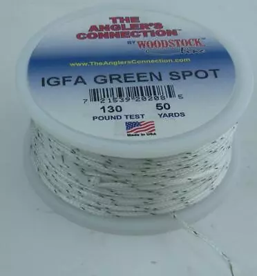 Woodstock Greenspot Braided IGFA Dacron Line 50 Yd 130 Lb Test • $10.68