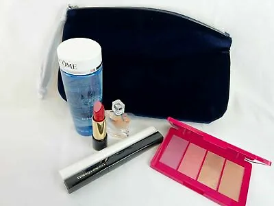 Lancome 7-Pc. Makeup Gift Set Lipstick Mascara Eye Shadow Perfume W/Cosmetic Bag • $29.99