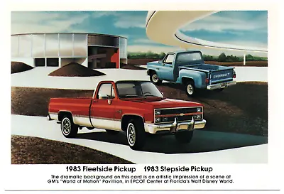 1983 Chevrolet STEPSIDE & FLEETSIDE Pickups: NOS Dealer Promo Postcard UNUSED Ex • $9.98