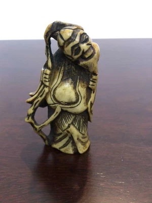 £270.26 • Buy Japanese Antique Netsuke Ojime Deer Bone Statue Edo Very Old @20211211A