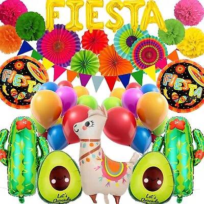 Fiesta Party Decorations 42Pcs Mexican Themed Party Supplies Cinco De Mayo Decor • $21.91