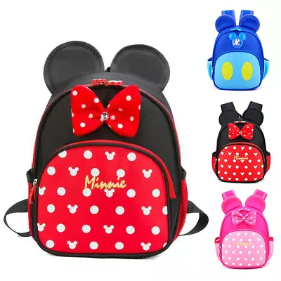 Minnie Mouse Girls Toddler Backpack School Nursery Rucksack Travel Book Bag Cute • £14.65