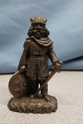 Vintage Heavy Pewter Danmark Warrior Viking Figurine Z075 • $15