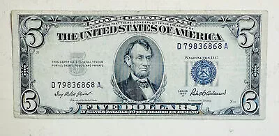 1953 $5 Silver Certificate!!!$$$ Super Sharp Piece!!!$ Gorgeous Note!! Nr #40407 • $5.50