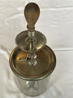 Antique 1923 A & J Hand Mixer W 1 QT Glass Jar • $35