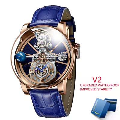 2023 PINDU Design Luxury Men's Quartz Watch Diamond Tourbillon 3Bar Astronomi • $269.99