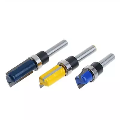 3pcs 1/4-inch Shank Flush Trim Trimmer Worktop Laminate Cutter Router Bit • £11.14