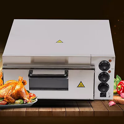 Commercial Pizza Oven Stainless Steel Single Layer Electric Pizza Maker 1500W • $161.50