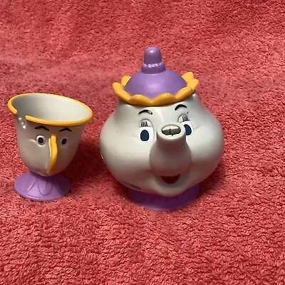 Vtg. Beauty And The Beast Mrs Potts Teapot And Chip Teacup McDonald's Toy 2002 • $9.95