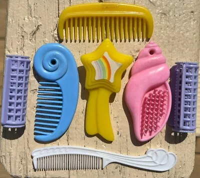 Lot Of 7 Vintage G1 My Little Pony MLP Accessories- Combs And Curlers! • $10.95