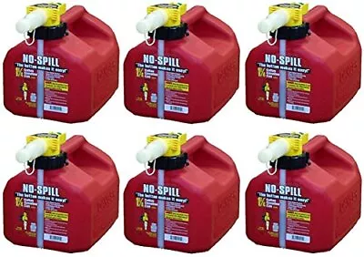 No-Spill 1415 1-1/4-Gallon Poly Gas Can (CARB Compliant)  6 Pack • $152.94