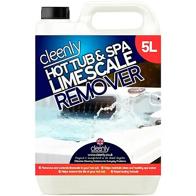 Cleenly Hot Tub Spa Whirlpool Descaler Stop Limescale Prevention Inhibitor 5L • £18.95