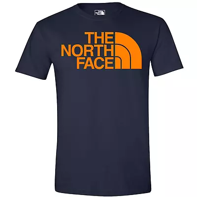 The North Face Half Dome Logo T-Shirt Men's Tee Navy Blue With Orange 3X New • $18.95