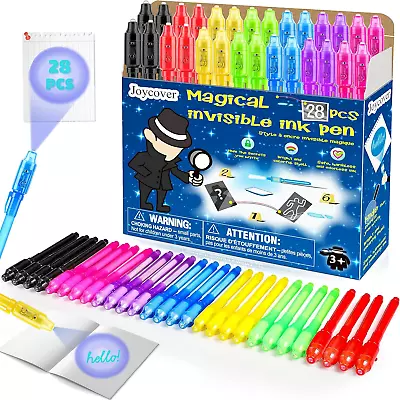 Invisible Ink Pen 28PCS Spy Pen For Kids With UV Light Magic Marker For Secret  • $25.99