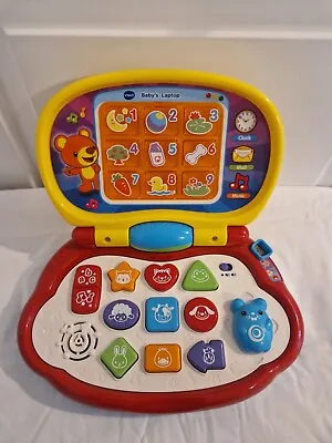 VTech Baby's First Laptop Interactive Sounds Lights Animals Shapes Music • £9.99