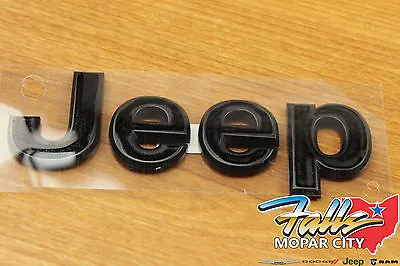 2011-2018 Jeep Wrangler JK Black Jeep Replacement Hood Emblem Nameplate Mopar • $90.69