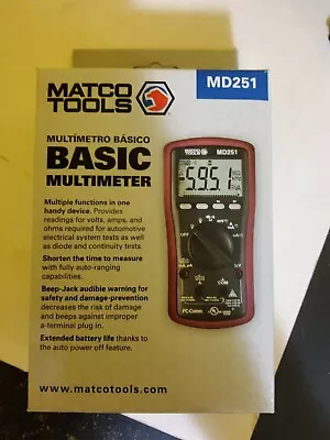 Matco Md251 Multimeter  • $70