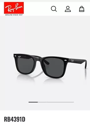 Ray Ban Black Frame Wayfarer Sunglasses RRP$255. • $110