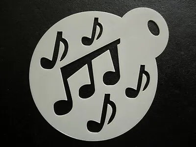 60mm Music Notes Design Cake Cookie Craft & Face Painting Stencil • £1.50