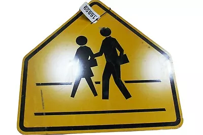 Authentic SCHOOL CROSSING Road Sign Real Street Vintage Retired Highway 30 X30  • $41.99