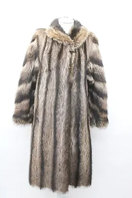 Excellent Raccoon Fur Coat Jacket Women Woman Size 4-6 Small • $475