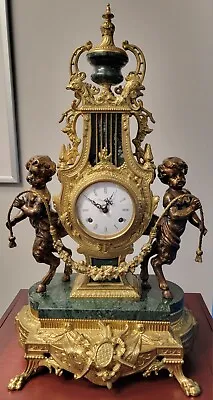 Franz Hermle Imperial Italy High Style Mantle Clock - Marble And Brass - Vintage • $895