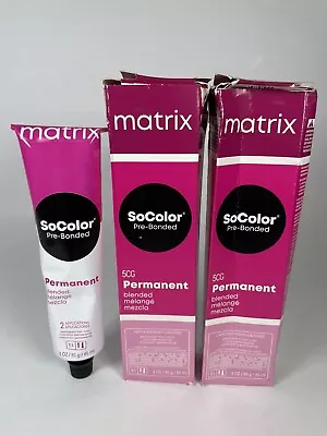 2 Matrix SOCOLOR Blended Collection Permanent Cream 5CG MEDIUM BROWN COPPER GOLD • $21.24