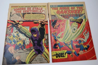 $170 • Buy Uncanny X-Men #14 & #28 1st Appearance Sentinels & Banshee Marvel 1967 Low Grade